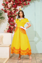 PAINEOMN Princess Dress for Women Halloween Princess Cosplay Costume Crown Earrings Gloves Full Set Adult Fancy Dress Suit M