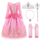 ReliBeauty Girls Princess Dress up Costume with Accessories, 8-10, Pink