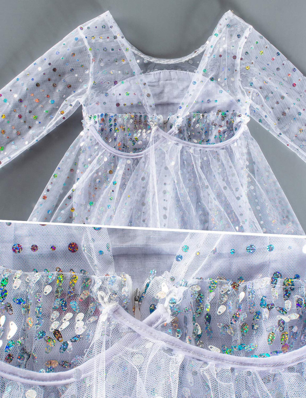 Luxury Princess Dress Costumes with Shining Long Cape Girls Birthday Party