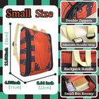 Mewcho Cosplay Backpack Gifts Box Wooden Printing Mini Bag Anime Merch Costume Accessories Props,11.8×8.6 inches, Small