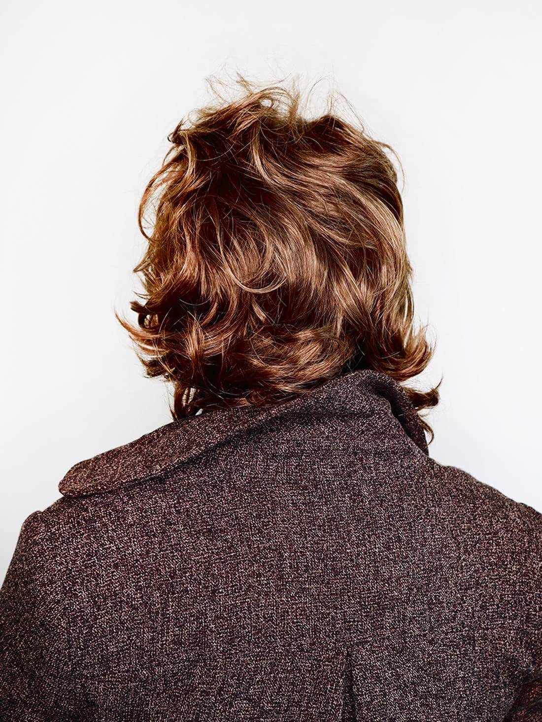 ALLAURA Compatible with Sonny Bono Wig – 60s 70s Men’s Short Brown Wig + Mustache for Hippie, Singer, TV Star, Cop, Detective Costumes – Liberty Duo, Limu & Doug, Uncle Rico, Retro Halloween Outfit