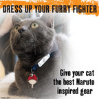 Naruto Breakaway Cat Collars for Girl & Boy Cats | Officially Licensed Naruto Shippuden Hidden Leaf Village Pet Accessories & Gifts, (8.5” to12”) Adjustable Cute Kitten Collar with Bell (Black, Rogue)