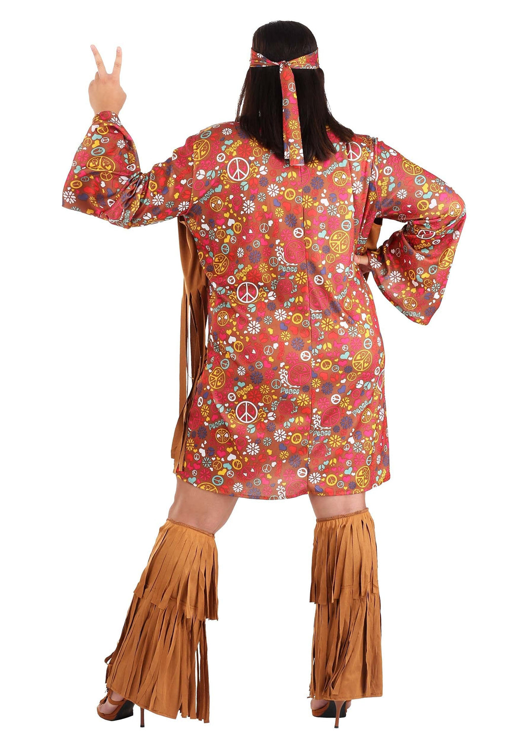 Fun World womens Peace Love Hippie Costume Adult, Multi, Small US