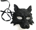 MasqStudio Black Wolf Mask Animal Masquerade Halloween Costume Cosplay Party mask (BLACK)