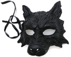 MasqStudio Black Wolf Mask Animal Masquerade Halloween Costume Cosplay Party mask (BLACK)