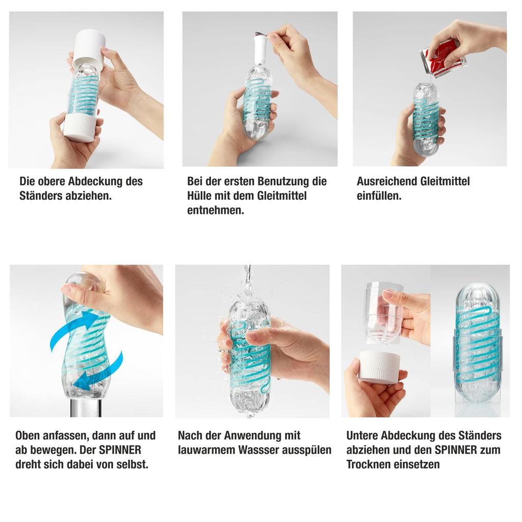 TENGA Spinner-06 | Premium TPE Male Masturbator Sex Toys for Men | Spiral Motion Reusable Sleeve Stroker Device, Made in Japan