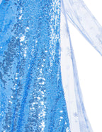 Luxury Princess Dress Costumes with Shining Long Cape Girls Birthday Party