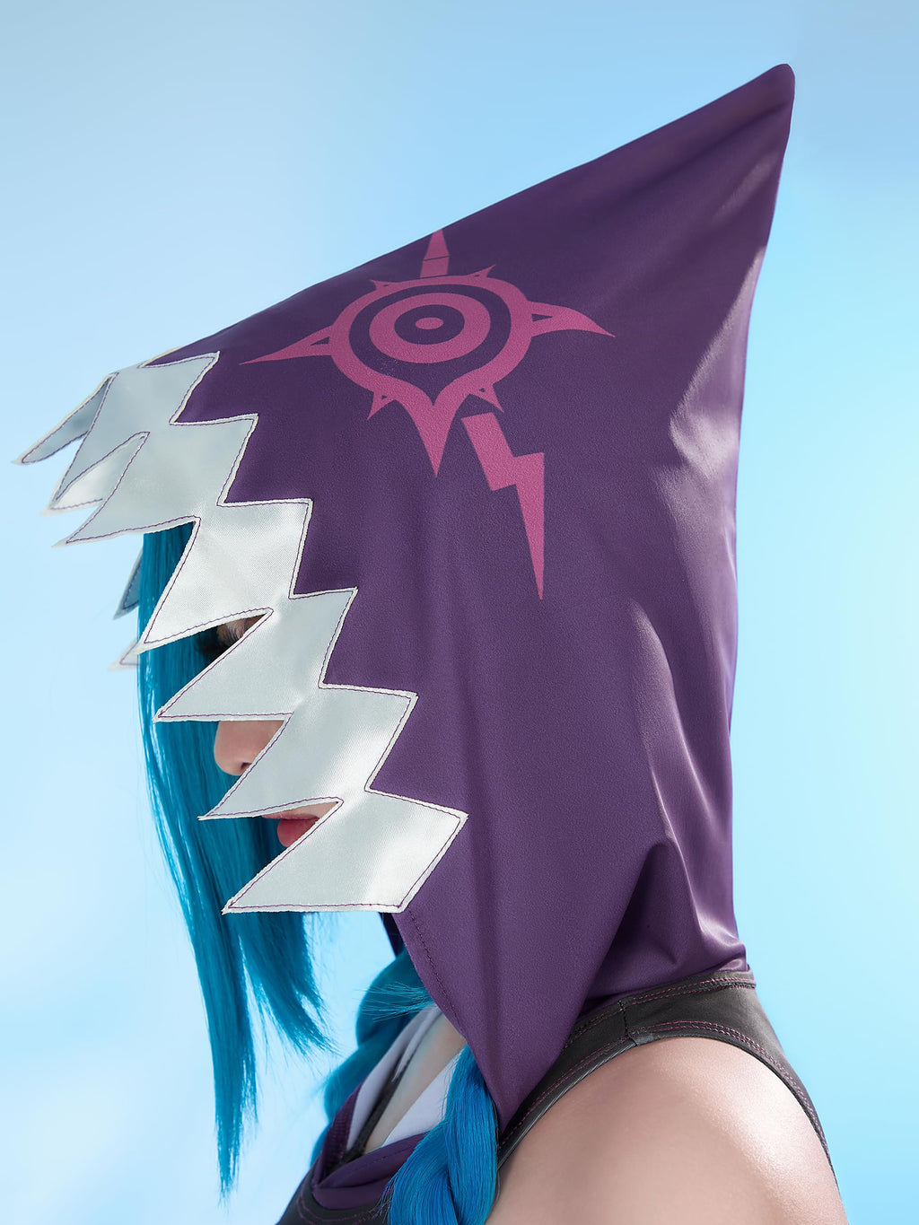 haikyuu Women Gothic Swimsuit Goth Bikini Set Cosplay Bathing Suit Halter with Hood and Sleeves (US, Alpha, Medium, Regular, Regular, Standard, Multicolored)