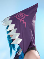 haikyuu Women Gothic Swimsuit Goth Bikini Set Cosplay Bathing Suit Halter with Hood and Sleeves (US, Alpha, Medium, Regular, Regular, Standard, Multicolored)