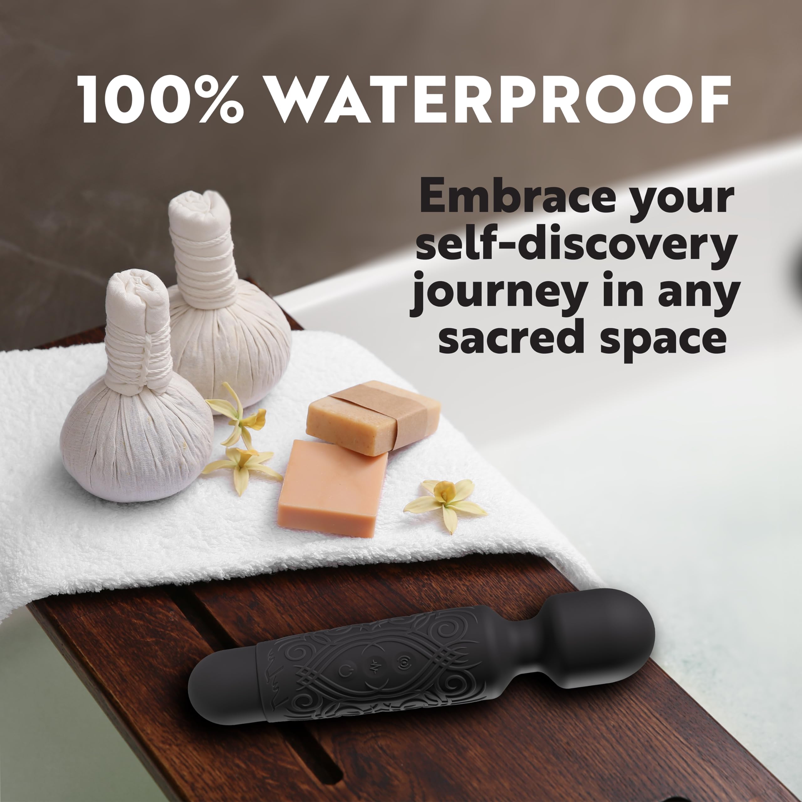 LuLu Wand Massager Vibrator for Women - Powerful Multi-Speed Waterproof Vibrating Wand with Tiger Eye Yoni Egg - Silent Rechargeable Sex Toy for Clitoral Stimulation