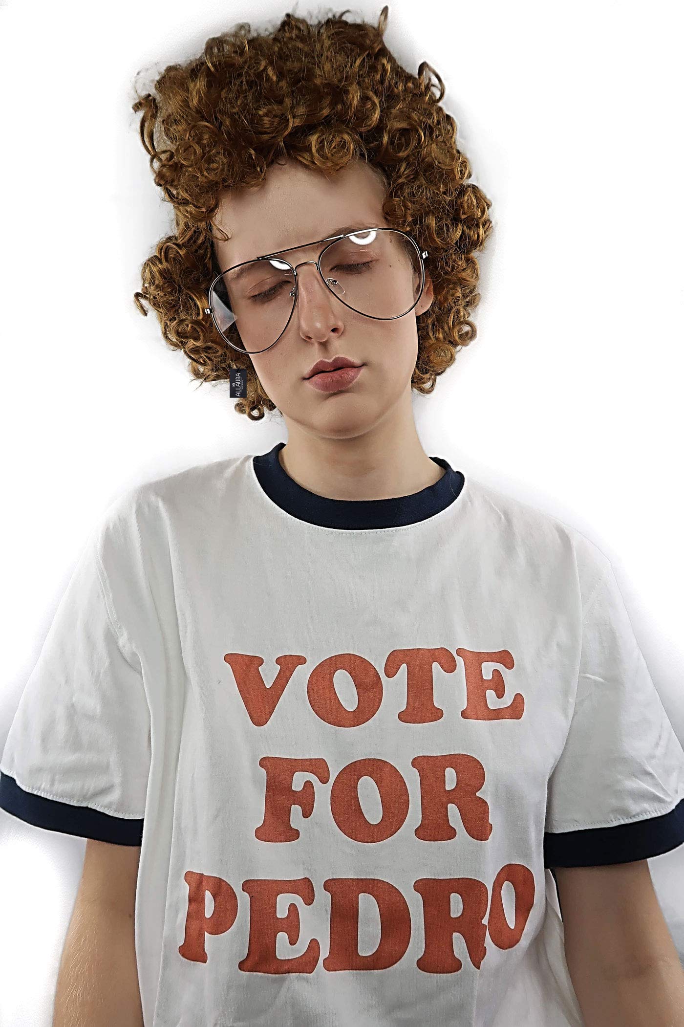 ALLAURA Compatible with Sonny Bono Wig – 60s 70s Men’s Short Brown Wig + Mustache for Hippie, Singer, TV Star, Cop, Detective Costumes – Liberty Duo, Limu & Doug, Uncle Rico, Retro Halloween Outfit