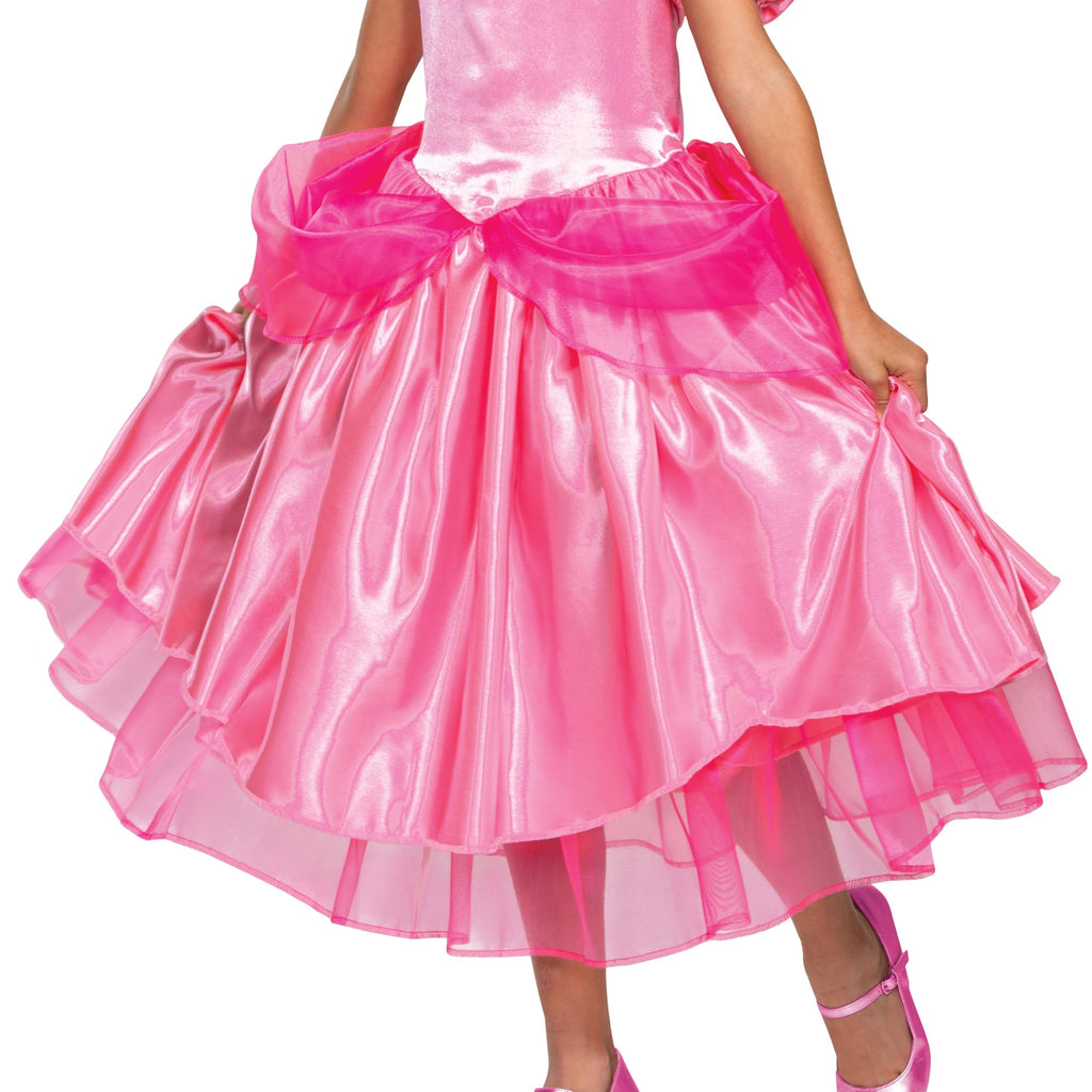 Disguise Princess Peach Costume Dress, Nintendo Super Mario Bros Deluxe Dress Up Outfit for Girls, Kids Size Small (4-6x)