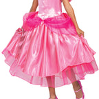 Disguise Princess Peach Costume Dress, Nintendo Super Mario Bros Deluxe Dress Up Outfit for Girls, Kids Size Small (4-6x)