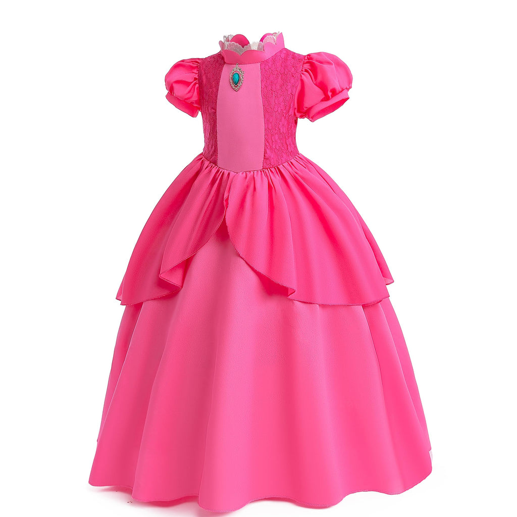 Princess Costume for Girls Cosplay Dress Halloween Birthday Party Dress Up Outfit 3-12Y