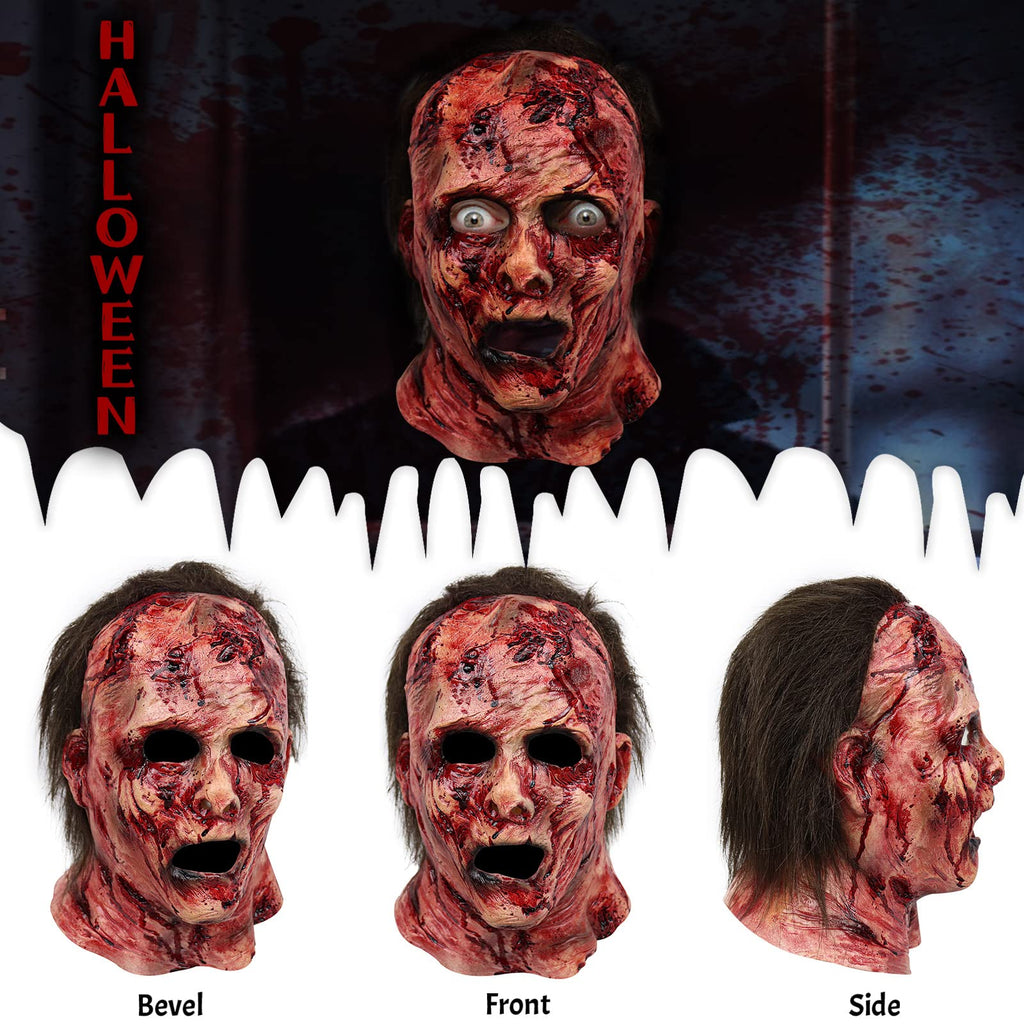 Stobbod Scary Mask Horror Bloody Halloween Masquerade Cosplay Creepy Party Accessories