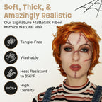 ALLAURA Compatible with Sonny Bono Wig – 60s 70s Men’s Short Brown Wig + Mustache for Hippie, Singer, TV Star, Cop, Detective Costumes – Liberty Duo, Limu & Doug, Uncle Rico, Retro Halloween Outfit