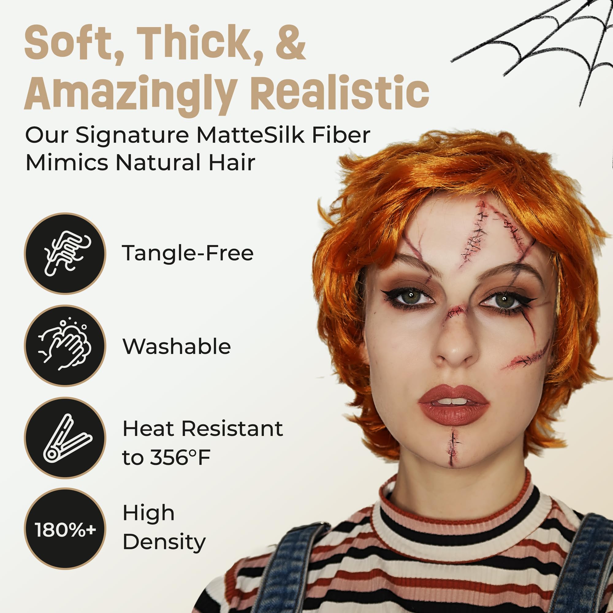 ALLAURA Compatible with Sonny Bono Wig – 60s 70s Men’s Short Brown Wig + Mustache for Hippie, Singer, TV Star, Cop, Detective Costumes – Liberty Duo, Limu & Doug, Uncle Rico, Retro Halloween Outfit