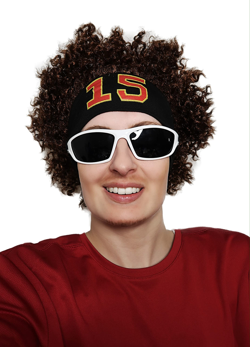 ALLAURA Compatible with Sonny Bono Wig – 60s 70s Men’s Short Brown Wig + Mustache for Hippie, Singer, TV Star, Cop, Detective Costumes – Liberty Duo, Limu & Doug, Uncle Rico, Retro Halloween Outfit