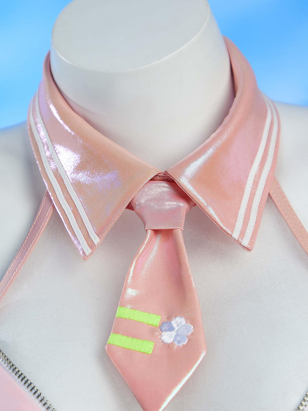 haikyuu Women Cosplay One Piece Swimsuit with Gloves Tie Anime Bathing Suit Halter Pool Party Musical Clubwear (US, Alpha, Large, Regular, Regular, Standard, Pink)