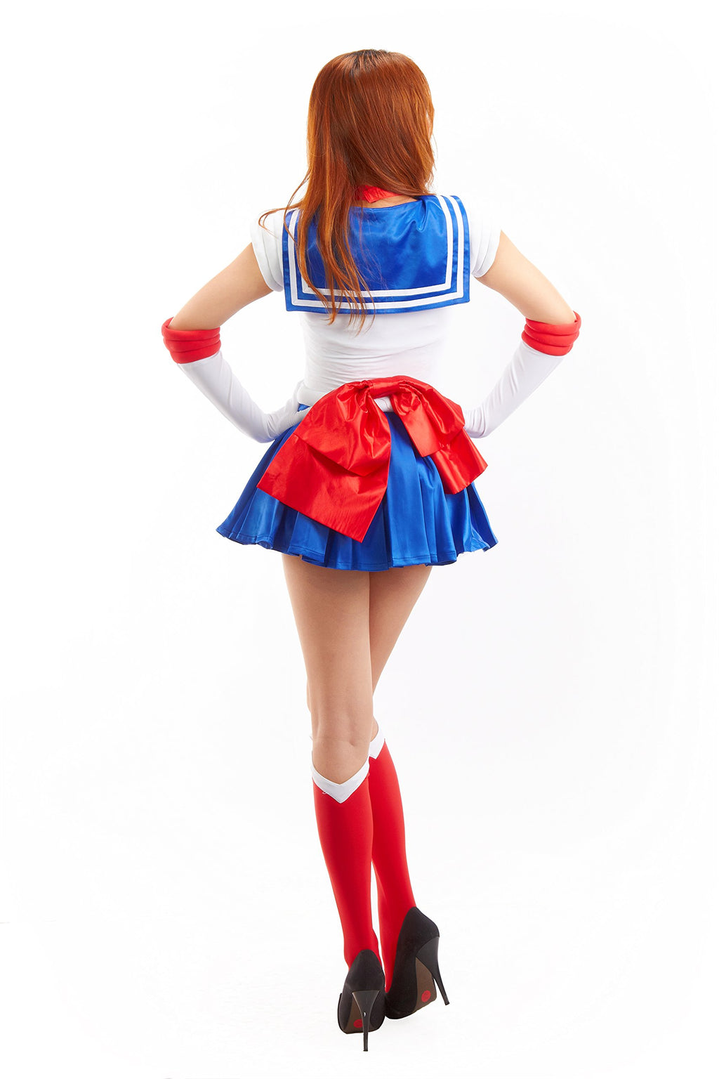 OURCOSPLAY Women's Tsukino Usagi Adult Cosplay Costume 7 Pcs Set (Women L)