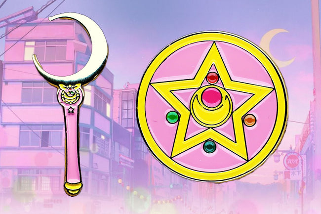 Cielo West Gummy Bear Sparkle Glitter Cute Lapel Pin Backpacks Set of 2 (Sailor Moon, 2) Main Image