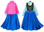 Princess Costumes Birthday Party Dress Up for Little Girls/Long Sleeve with Cape