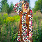 SATINIOR 70s 60s Hippie Costume Set 70s Outfits Accessories for Carnival Party Halloween Women Disco Dress