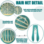 JoneTing 120CM/47inches Green Wigs【+Hair Cap】 Long Greenish Wig with 2 Ponytails for Women Long Straight Green Wigs with Bangs for Cosplay Wig Synthetic Hair for Halloween Christmas Party