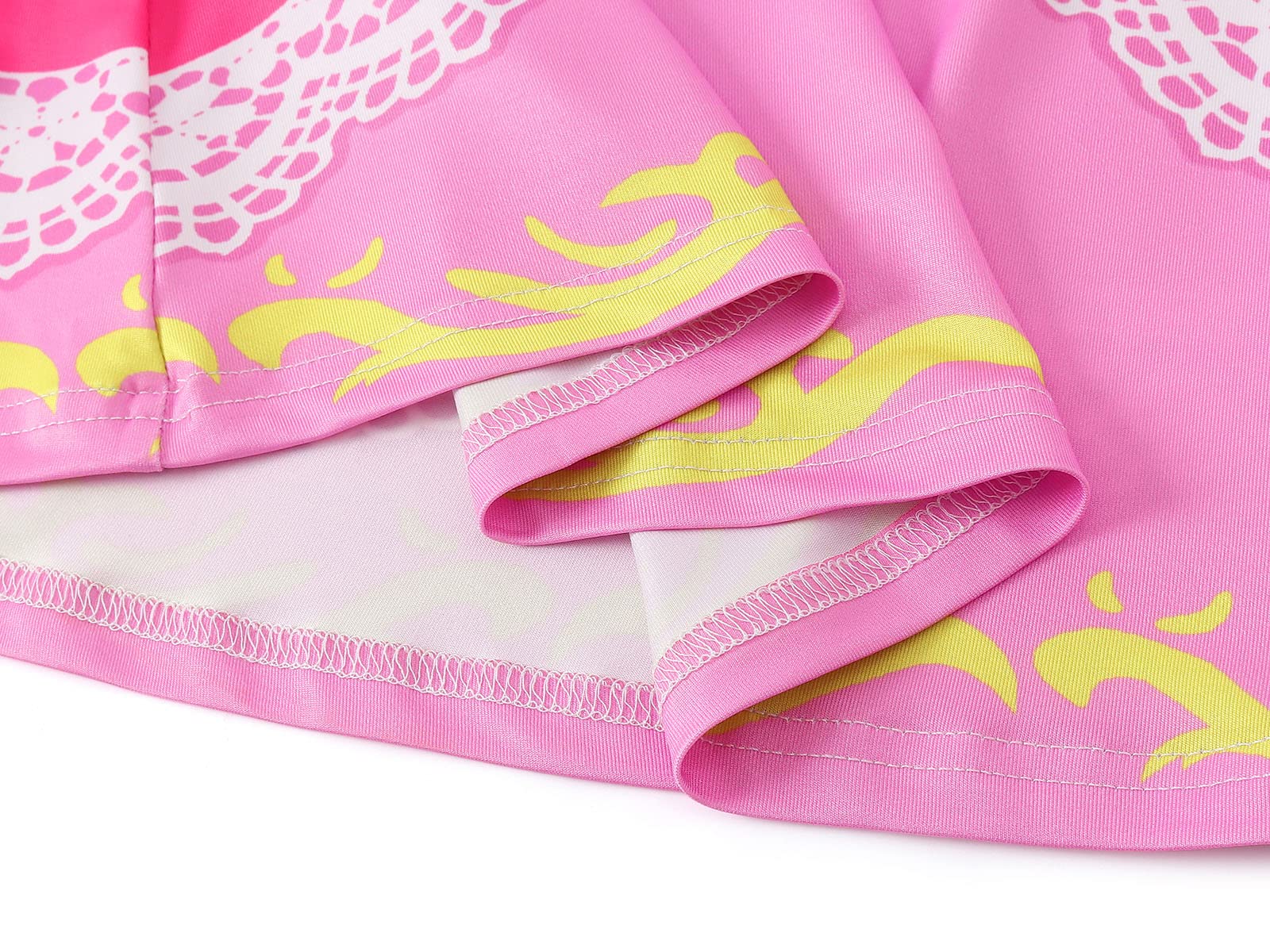 Princess Costume Dress for Girls Halloween Birthday Party Cosplay Flutter Sleeve Pink Fancy Dresses