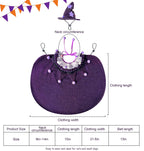 KOUPA Pet Halloween Costume with Hat, Dog Clothes Cosplay Wizard Cloak for Small Puppy Kitten Animal, Shiny Cat Outfit Suit for Party Holiday Christmas, Purple