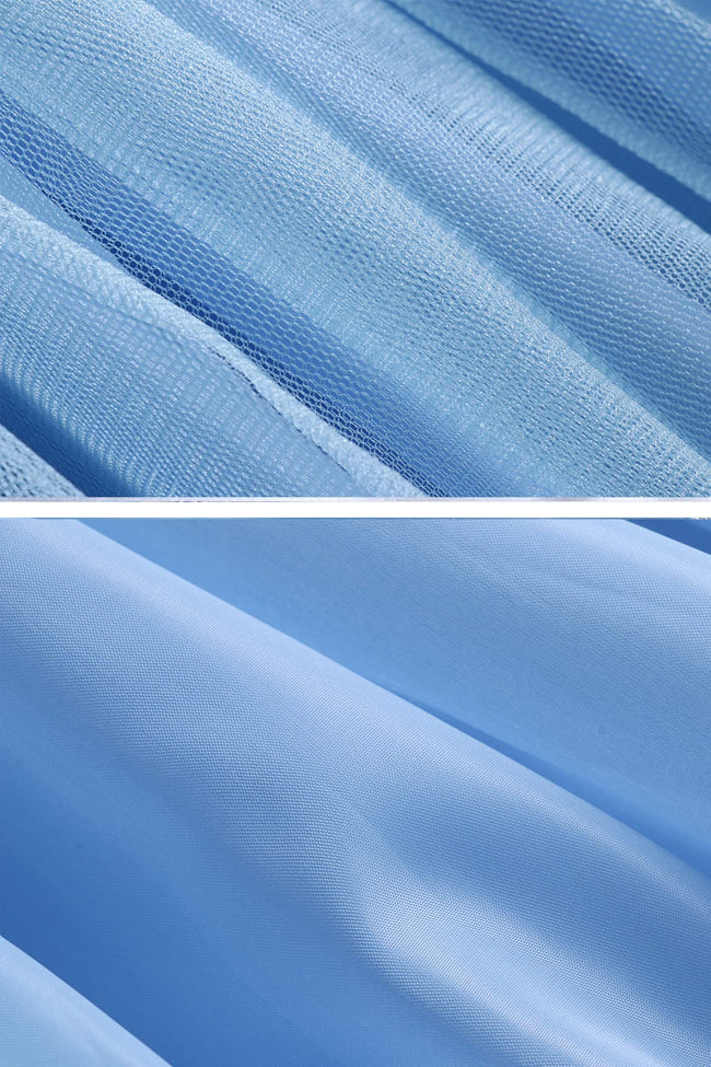 MYZLS Cinderella Princess Dress Girls Snow White Fancy Party Costume Halloween Dress Up Outfit Size 110, 3-4 Years,Blue Main Image