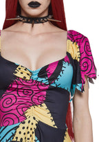 Dolls Kill Nightmare Sally Rag Doll Costume Dress – Halloween Colorblock Dress by Trickz N' Treatz, XX-Large