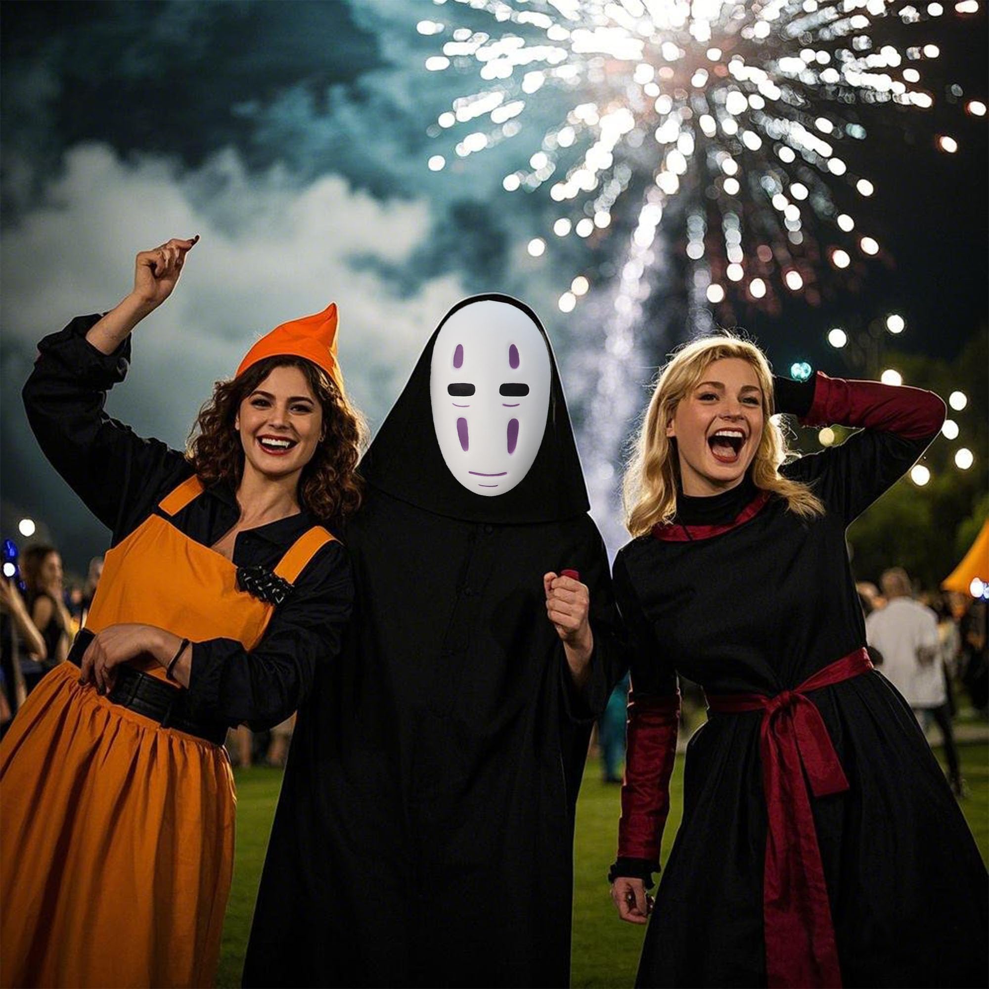 Halloween Cosplay Mask | Full Head Masque Face Mask | Costume Masks for Role Play Stage Performance Party (Full Head Face Mask)