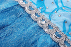 JerrisApparel Princess Dress Queen Costume Cosplay Dress Up with Accessories (5-6, Blue with Accessories)
