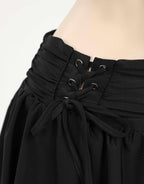 MEOWCOS Gothic Bat Pink Bikini Set Swimsuit Heart Buckle Halter Lace-up Top and Triangle Panty Bathing Suit Swimwear