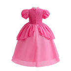 BanKids Princess Costume for Girls Dress up Outfit with Crown Gloves Earring Stars Wand 6-7 Years(P03,130CM