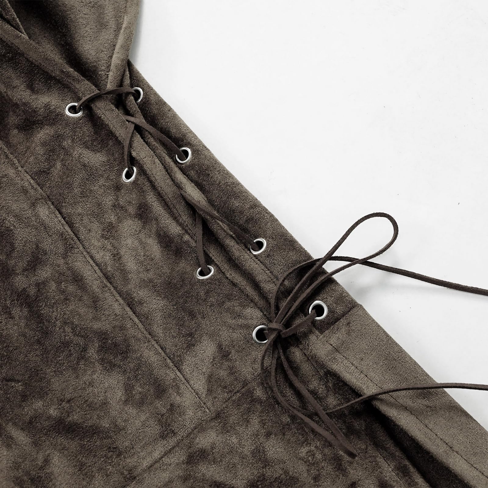 TEYHUI 5 Pcs Norse Viking costume men renaissance costume Medieval tunic Pirate costume men adult(Z3758GY,L)