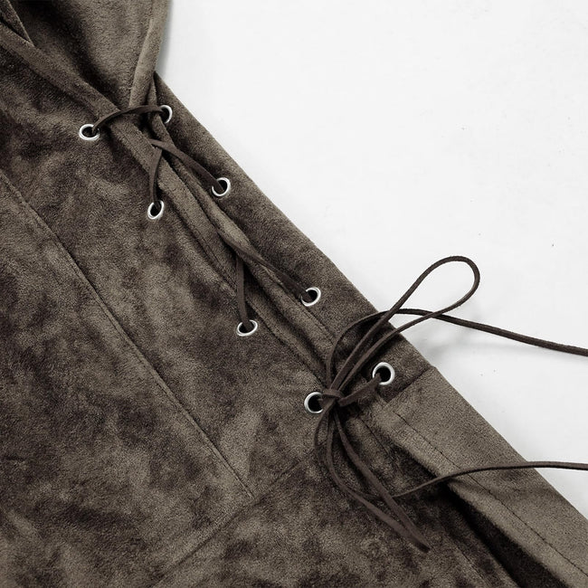 TEYHUI 5 Pcs Norse Viking costume men renaissance costume Medieval tunic Pirate costume men adult(Z3758GY,L) Main Image