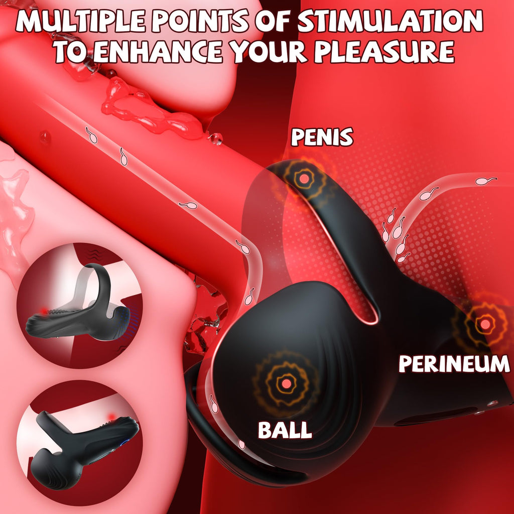 Kerero Vibrating Cock Ring Sex Toys for Men, Penis Ring Vibrator with 10 Vibrations, APP Control Male Sex Toy for Testicle Stimulator Adult Toy for Men Erection Sex, Adult Toys Couple Sex Toys