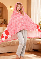 DAZCOS Anime Wearable Blanket Hooded Cosplay Hoodie Cloak Shawl Wrap Soft Blanket for Indoor Outdoor Use Halloween Party (B)