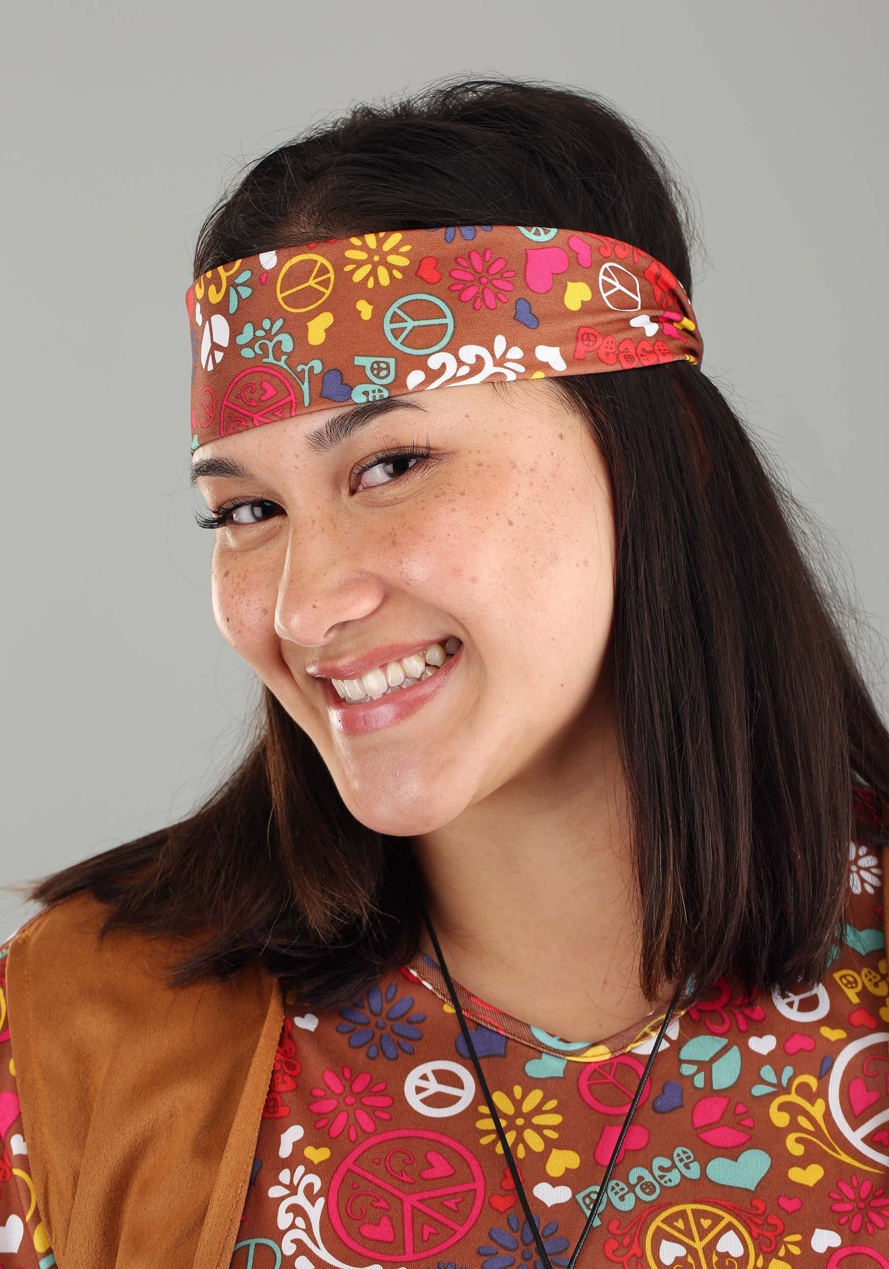 Fun World womens Peace Love Hippie Costume Adult, Multi, Small US