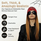 ALLAURA Compatible with Sonny Bono Wig – 60s 70s Men’s Short Brown Wig + Mustache for Hippie, Singer, TV Star, Cop, Detective Costumes – Liberty Duo, Limu & Doug, Uncle Rico, Retro Halloween Outfit