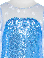 Luxury Princess Dress Costumes with Shining Long Cape Girls Birthday Party