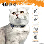 Naruto Breakaway Cat Collars for Girl & Boy Cats | Officially Licensed Naruto Shippuden Hidden Leaf Village Pet Accessories & Gifts, (8.5” to12”) Adjustable Cute Kitten Collar with Bell (Black, Rogue)