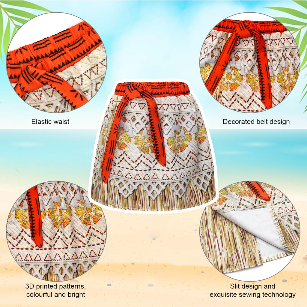 AmzBarley Toddler Princess Costume for Baby Girls Halloween Dress up Birthday Party Cosplay Outfit Little Kids Skirt Sets with Necklace and Flower Headband Size 18M(12-18Months)