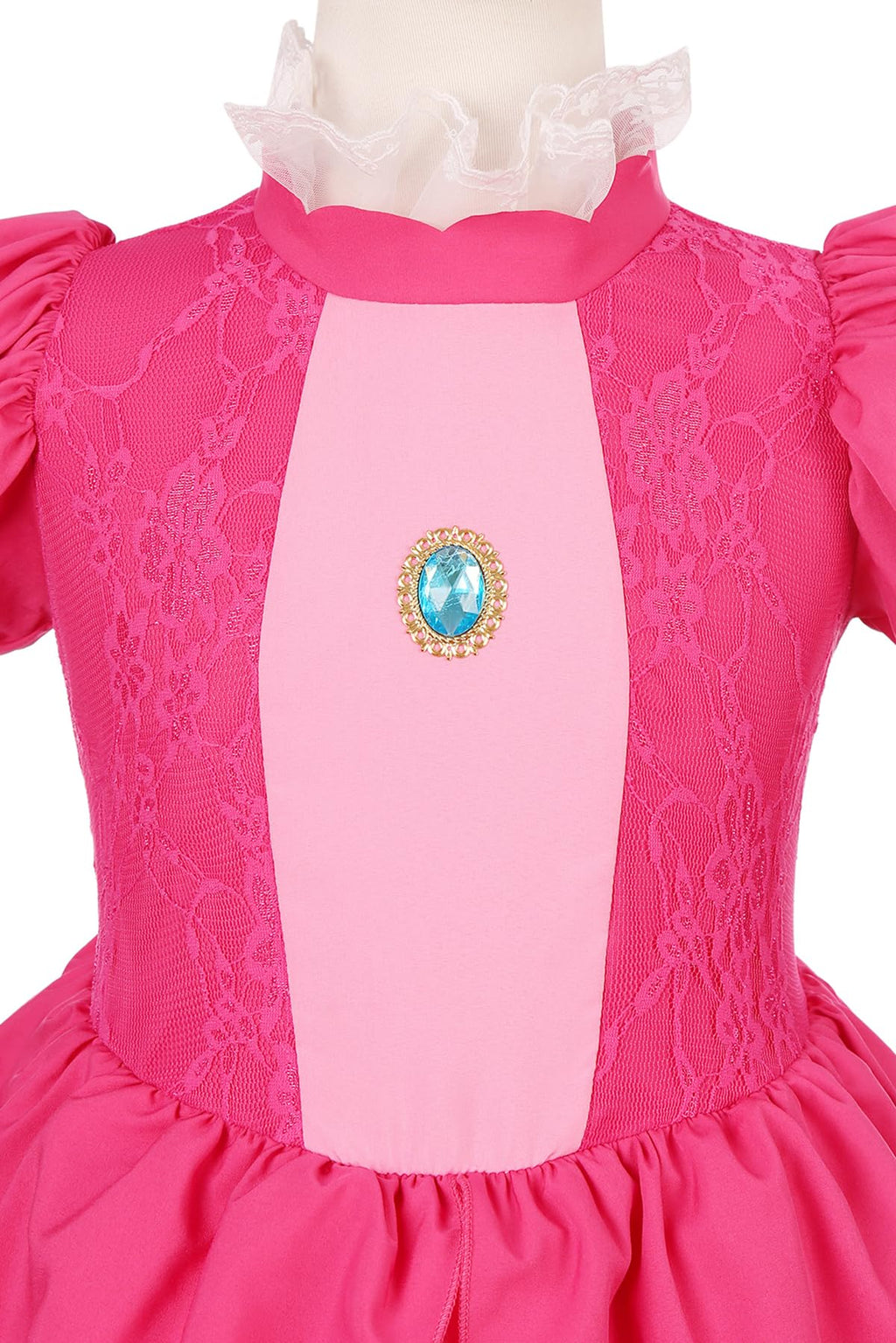 Girls Princess Dress Peach Costume Super Bros Kids LED Light Up Princess Dress for Deluxe Halloween Party Dress Up