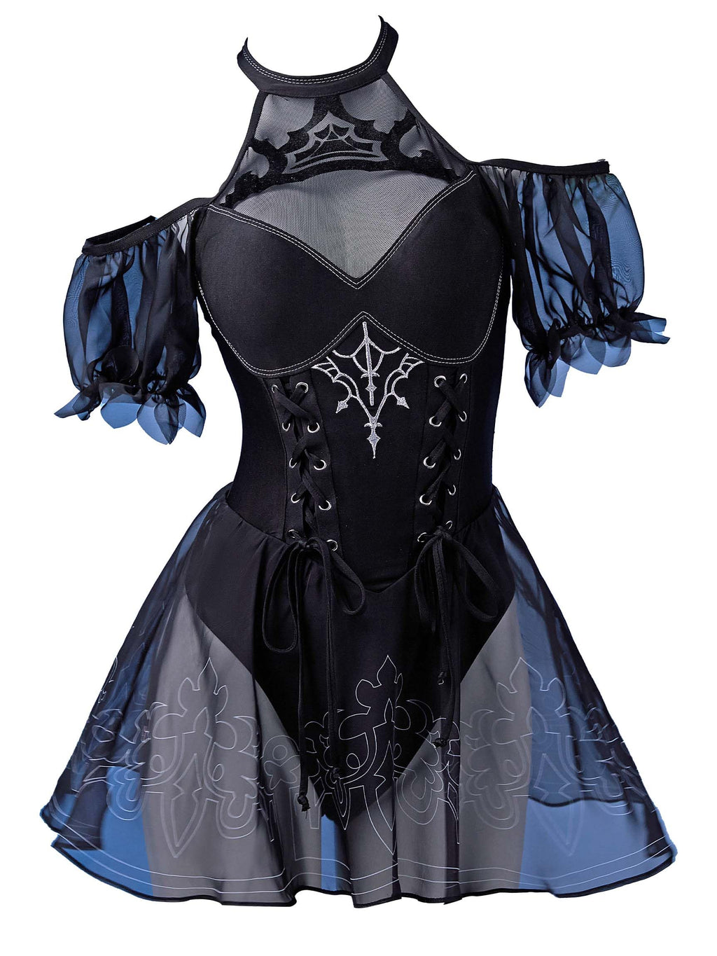 haikyuu Women Cosplay One Piece Swimsuit Anime Bathing Suit Halter Backless Tummy Control Swimwear (US, Alpha, Small, Regular, Regular, Standard, Black)