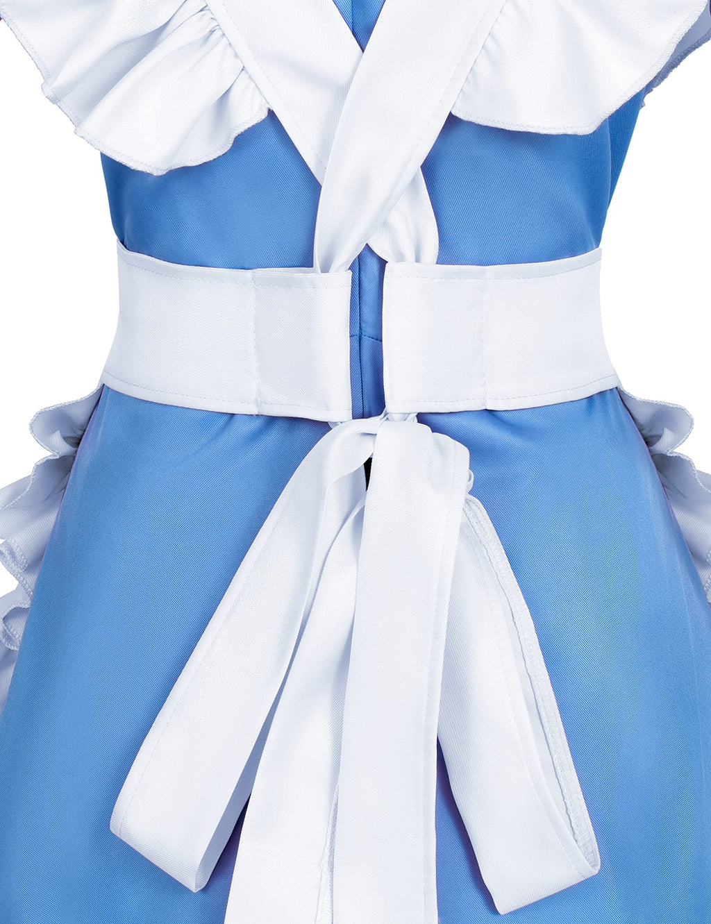 TOKYO REVENGERS Adjustable Retro Ruffle Maid Costume Apron Pockets With French headdress Socks set(Style1 White)