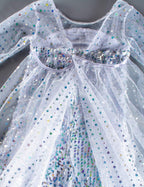 Luxury Princess Dress Costumes with Shining Long Cape Girls Birthday Party