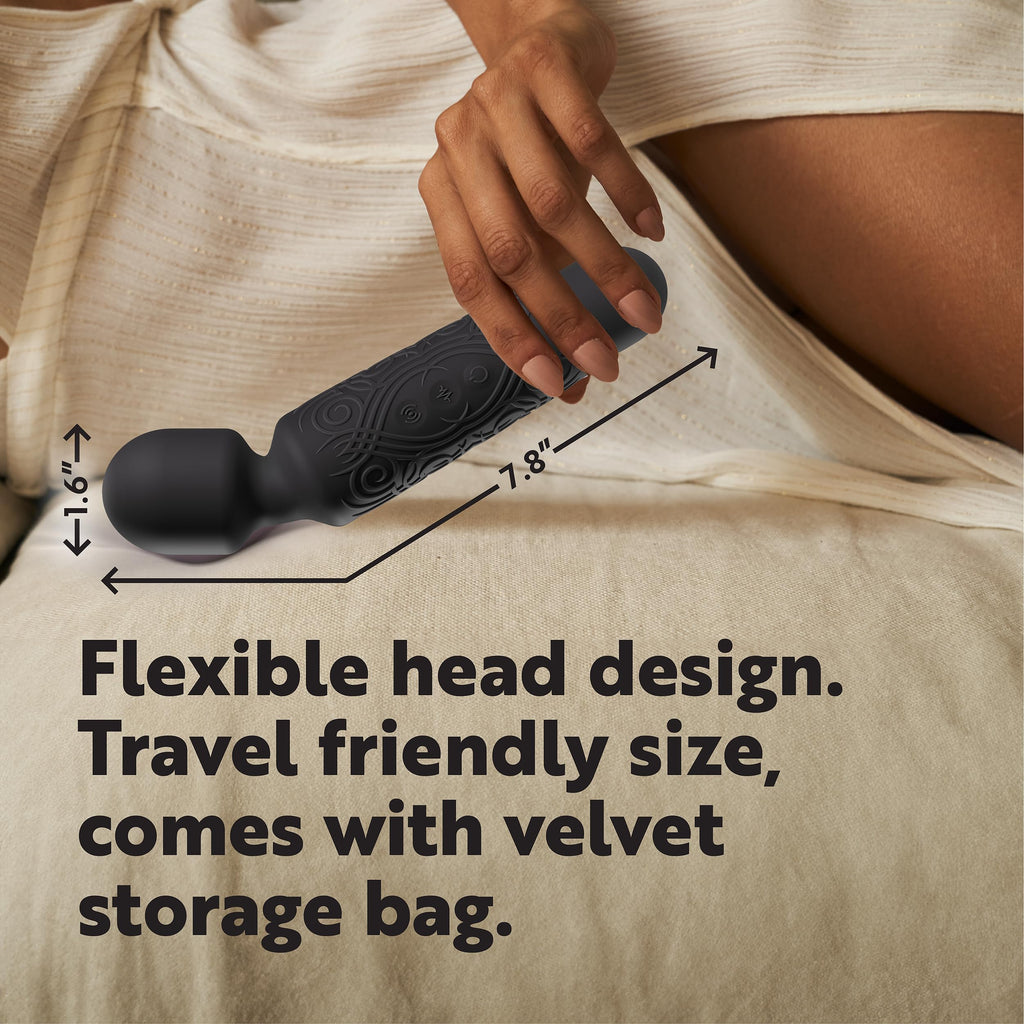 LuLu Wand Massager Vibrator for Women - Powerful Multi-Speed Waterproof Vibrating Wand with Tiger Eye Yoni Egg - Silent Rechargeable Sex Toy for Clitoral Stimulation